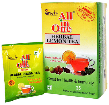 Sneh All in One Herbal Lemon Tea Premix with Sulphur-Less Sugar