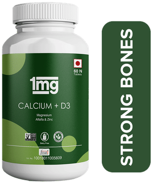1mg Calcium + Vitamin D3 Joint Health & Immunity Zinc, Magnesium and Alfalfa Tablet