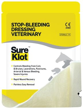 Sure Klot Stop-Bleeding Dressing Veterinary Gauze 7.60x50cm