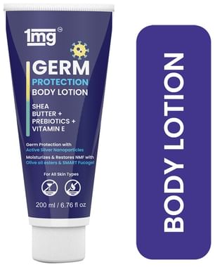 1mg Body Lotion with Shea Butter, Vitamin E, Prebiotics and Active Silver Nanoparticles for Germ Protection