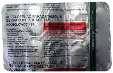 Aceloflam Sp Tablet View Uses Side Effects Price And Substitutes 1mg