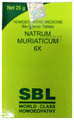 SBL Natrum Muriaticum Biochemic Tablet 6X thumbnail
