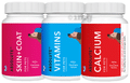 Drools Combo Pack of Absolute Skin+Coat Tablet, Vitamins Tablet & Calcium Tablet (50 Each) (For Pets) thumbnail