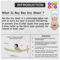 Bey Bee Waterproof Baby Bed Protector Dry Sheet for New Born Babies (70cm X 50cm) Small Royal Blue thumbnail