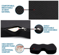 Sleepsia Advance Orthopaedic Coccyx Seat Cushion/Pillow with Memory Foam Black thumbnail