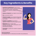 1mg Women's Multivitamin Immunity Booster Zinc, Vitamin C, Calcium, Vitamin D and Iron Tablet thumbnail