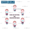 Safeshield 3 Layer Surgical Disposable Face Mask with Meltblown Filter & Nose Pin Blue thumbnail