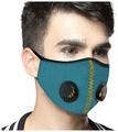 SanNap N95 Anti Pollution Reusable & Washable with Twin Breathing Valves Face Mask Teal thumbnail