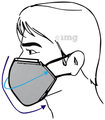 SanNap N95 Anti Pollution Reusable & Washable with Twin Breathing Valves Face Mask Teal thumbnail