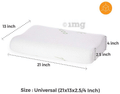 Fovera Orthopedic Memory Foam Cervical Pillow Standard White Bamboo thumbnail