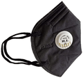 H.I. Black N95 PM2.5 Particulate Respirator Face Mask with Breathing Valve thumbnail
