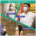 Care View Universal CV1221HV N95 FFP2 Certified Headloop with & Exhalation Valve with 6 Layers Filtration Protective Mask thumbnail