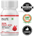 Inlife Iron Folic Acid Supplement with Vitamin C, E, B12, Zinc & Selenium Tablet thumbnail