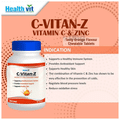HealthVit C-Vitan-Z Vitamin C & Zinc Chewable Tablet thumbnail