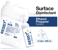 Resist+ Combo Pack of Ethanol Propanol Based Surface Disinfectant 5Ltr Canister & 500ml Spray Bottle thumbnail