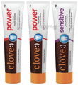 Clove Combo Pack of 2 Power Fresh Breath Fluoride Toothpaste 100gm and 1 Sensitive Anti-Sensitivity Fluoride Toothpaste 80gm thumbnail