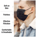Lioncrown 3 Ply Disposable Face Mask with Nosepin Black thumbnail