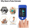 Industryowl Fingertip Pulse Oximeter Blue thumbnail