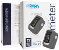 Papa Pulse Fingertip Oximeter with Lanyard and Carry Case CE and FDA Certified Grey thumbnail