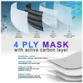 Papa Protect 4Ply with Activated Carbon Disposable Surgical Face Mask (5 Each) Grey thumbnail
