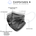 Papa Protect Disposable Surgical Face Mask (5 Each) Black thumbnail