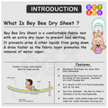 Bey Bee Waterproof Mattress Protector Dry Sheet for Babies and Adults (200cm X 140cm) Sheet XL Sea Blue thumbnail