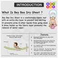 Bey Bee Waterproof Mattress Protector Sheet for Babies and Adults (140cm X 100cm) Large Navy Blue thumbnail