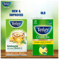 Tetley Green Tea Bag Immune with added Vitamin C (1.4gm Each) Ginger, Mint & Lemon thumbnail