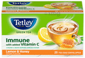 Tetley Green Tea Bag Immune with added Vitamin C (1.4gm Each) Lemon & Honey thumbnail