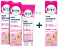 Veet Women Hair Removal Cream, Buy 2 Get 1 Free (100gm Each) Normal Skin thumbnail
