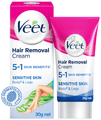 Veet 5 in 1 Skin Benefits Hair Removal Cream for Women Sensitive Skin thumbnail