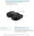 The White Willow Coccyx Orthopedic Seat Cushion Black Hard Foam thumbnail
