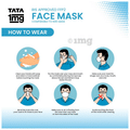Tata 1mg BIS Approved FFP2 N95 Face Mask - Head Loop thumbnail