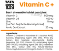 Tata 1mg Vitamin C+Vitamin D3, Zinc and Amla Extract Chewable Tablet thumbnail