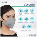 Care View Universal Grey CV1221 N95 FFP2 Certified Earloop with 6 Layers Filtration Protective Mask thumbnail