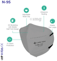 Care View Universal Grey CV1221 N95 FFP2 Certified Earloop with 6 Layers Filtration Protective Mask thumbnail