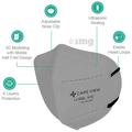 Care View Universal CV1221H N95 FFP2 Certified Headloop with 6 Layers Filtration Protective Mask thumbnail