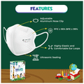 Care View Kids N95 Face Mask with 5 Layered Filtration DRDO SITRA BIS ISI Certified Mask Black thumbnail