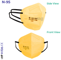 Care View Universal Yellow CV1221 N95 FFP2 Certified Earloop with 6 Layers Filtration Protective Mask thumbnail