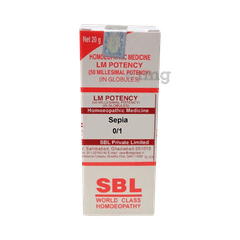Sbl Sepia 0 1 Lm Buy Bottle Of 20 Gm Globules At Best Price In India 1mg