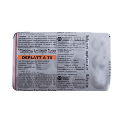 Deplatt A 75 Tablet View Uses Side Effects Price And Substitutes 1mg