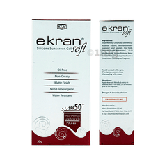 Ekran Silicone Sunscreen Gel Soft Spf 50 Buy Tube Of 50 Gm Gel At Best Price In India 1mg