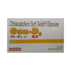 Gen D3 1k Soft Gelatin Capsule Buy Strip Of 10 Soft Gelatin Capsules At Best Price In India 1mg