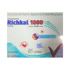 Richkal 1000 Sugar Free Granules Strawberry Buy Sachet Of 7 Gm Granules At Best Price In India 1mg