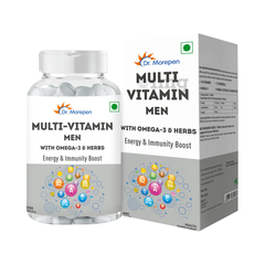 Dr. Morepen Multi Vitamin Men with Omega 3 \u0026 Herbs, Natural Energy \u0026  Immunity Booster Tablet: Buy bottle of 60 tablets at best price in India |  1mg
