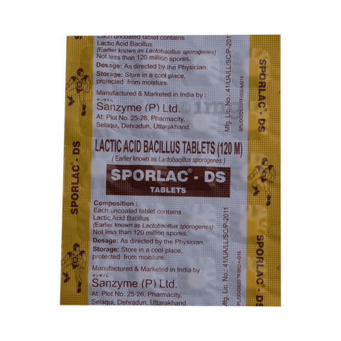 Sporlac Ds Tablet Buy Strip Of 20 Tablets At Best Price In India 1mg