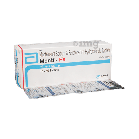 Monti Fx 10mg 120mg Tablet View Uses Side Effects Price And Substitutes 1mg
