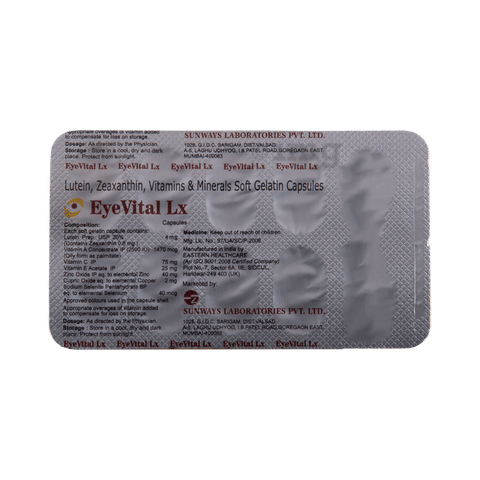 Eye Vital Lx Capsule Buy Strip Of 10 Capsules At Best Price In India 1mg