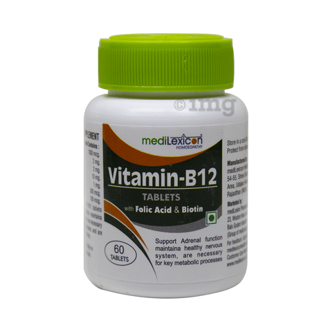 Medilexicon Vitamin-B12 Tablet with Folic Acid Buy bottle of tablets at best price in India | 1mg
