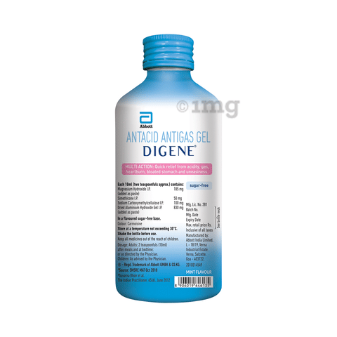 Digene Acidity Gas Relief Gel Mint Buy Bottle Of 450 Ml Oral Gel At Best Price In India 1mg